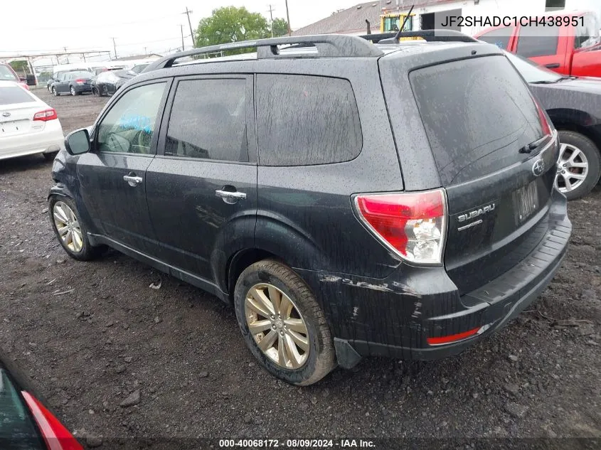 2012 Subaru Forester 2.5X Premium VIN: JF2SHADC1CH438951 Lot: 40068172