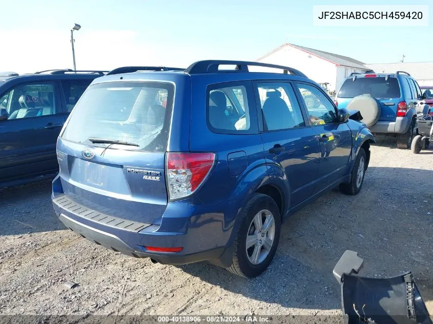 2012 Subaru Forester 2.5X VIN: JF2SHABC5CH459420 Lot: 40138906