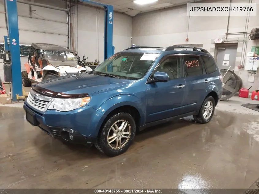 2012 Subaru Forester 2.5X Premium VIN: JF2SHADCXCH419766 Lot: 40143755