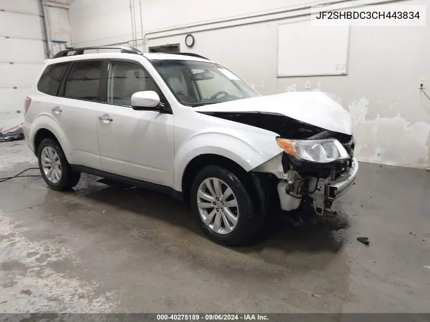 JF2SHBDC3CH443834 2012 Subaru Forester 2.5X Premium