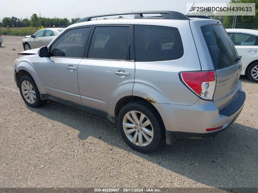 2012 Subaru Forester 2.5X Premium VIN: JF2SHBDC6CH439633 Lot: 40289687