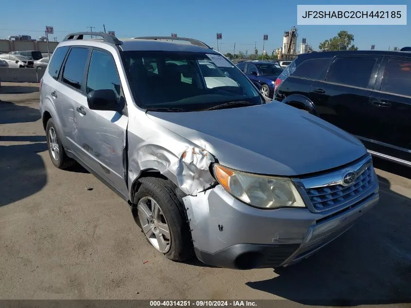 2012 Subaru Forester 2.5X VIN: JF2SHABC2CH442185 Lot: 40314251