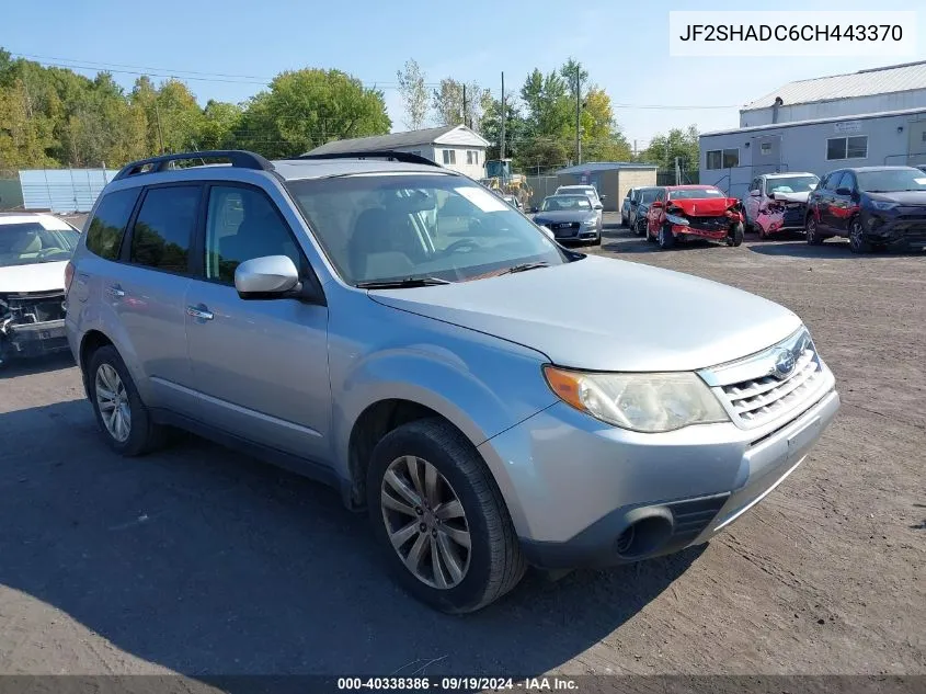 2012 Subaru Forester 2.5X Premium VIN: JF2SHADC6CH443370 Lot: 40338386