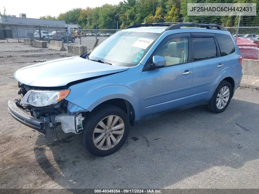 JF2SHADC6CH442431 2012 Subaru Forester 2.5X Premium