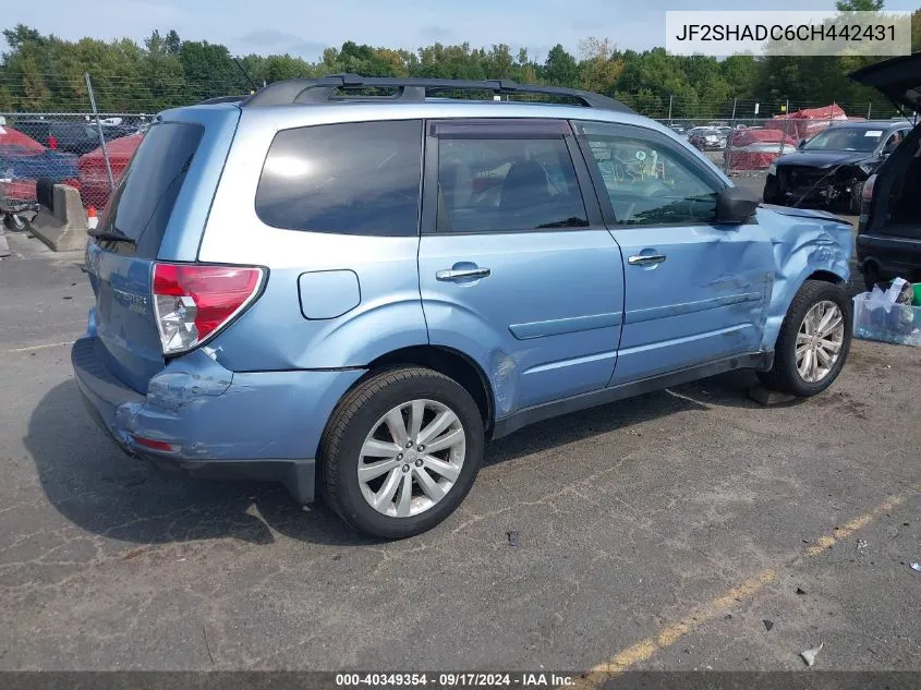 2012 Subaru Forester 2.5X Premium VIN: JF2SHADC6CH442431 Lot: 40349354