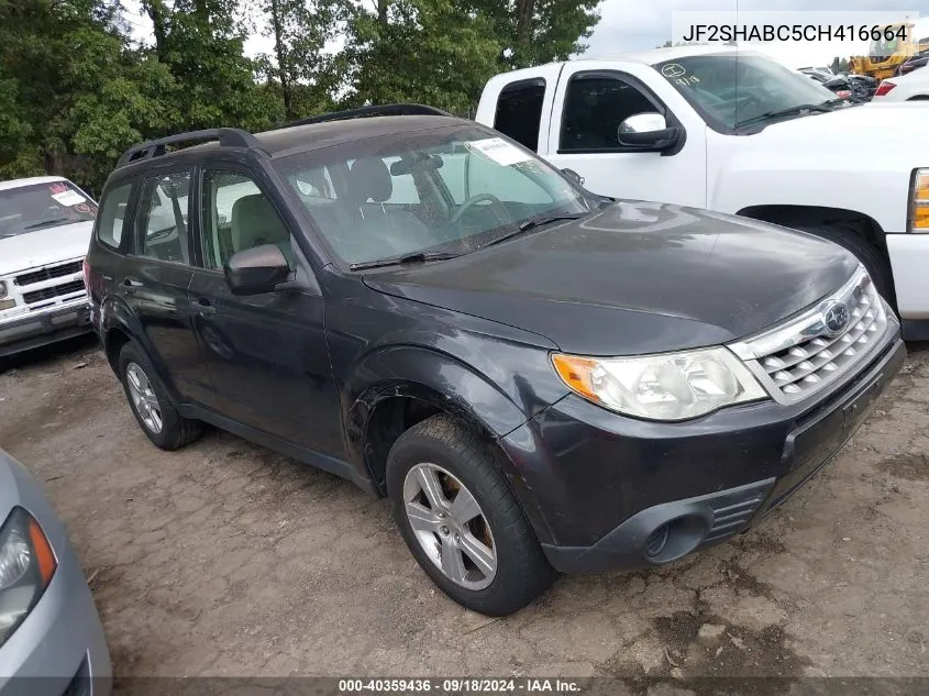 2012 Subaru Forester 2.5X VIN: JF2SHABC5CH416664 Lot: 40359436