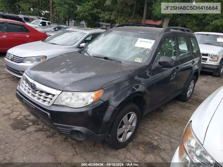 2012 Subaru Forester 2.5X VIN: JF2SHABC5CH416664 Lot: 40359436