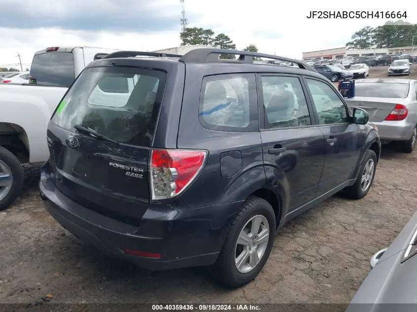 2012 Subaru Forester 2.5X VIN: JF2SHABC5CH416664 Lot: 40359436