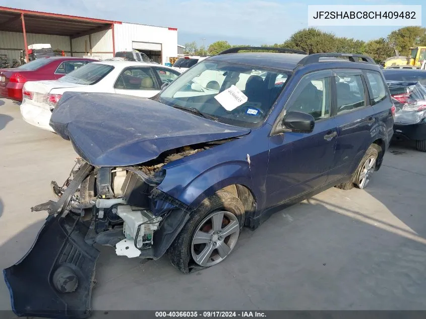 2012 Subaru Forester 2.5X VIN: JF2SHABC8CH409482 Lot: 40366035