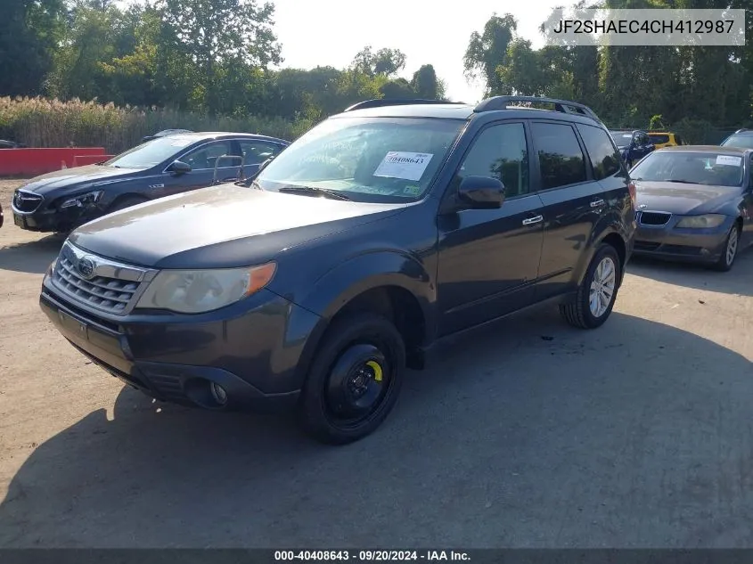 2012 Subaru Forester 2.5X Limited VIN: JF2SHAEC4CH412987 Lot: 40408643