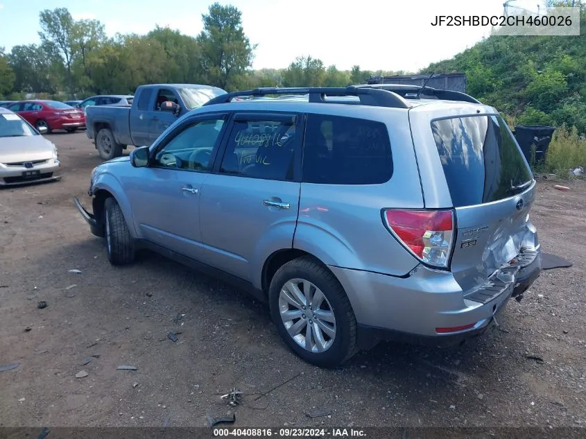 2012 Subaru Forester 2.5X Premium VIN: JF2SHBDC2CH460026 Lot: 40408816