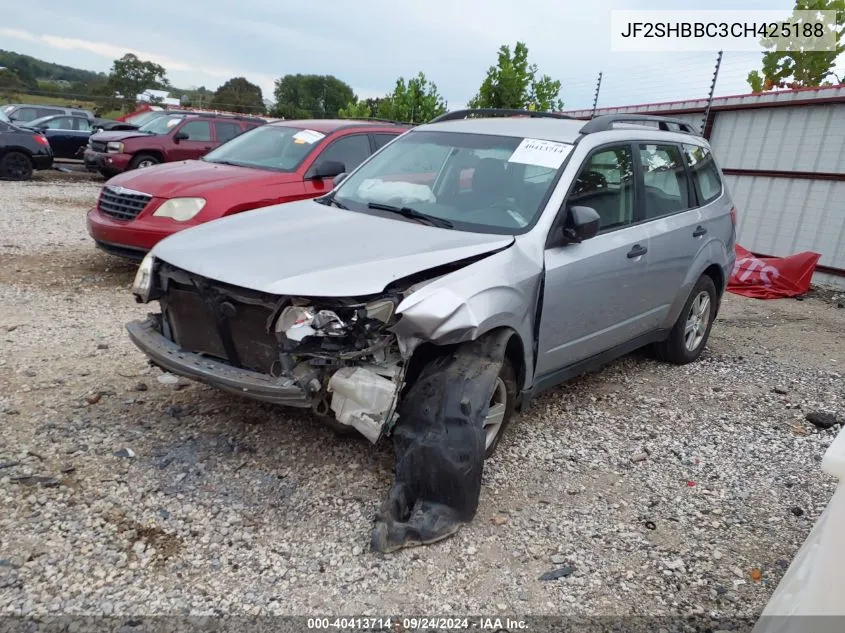 2012 Subaru Forester 2.5X VIN: JF2SHBBC3CH425188 Lot: 40413714