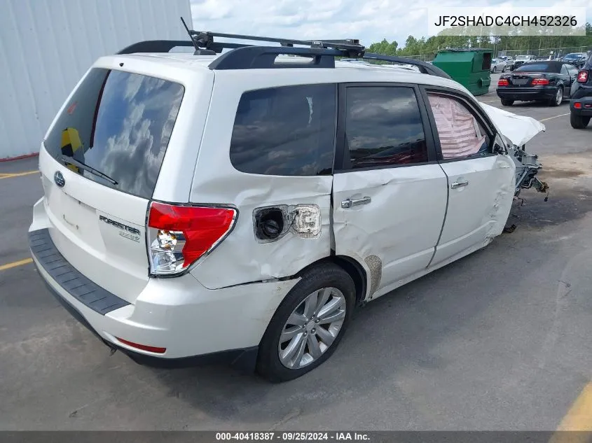 JF2SHADC4CH452326 2012 Subaru Forester 2.5X Premium