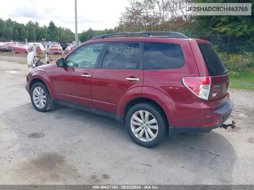 2012 Subaru Forester 2.5X Premium VIN: JF2SHADC8CH463765 Lot: 40421183