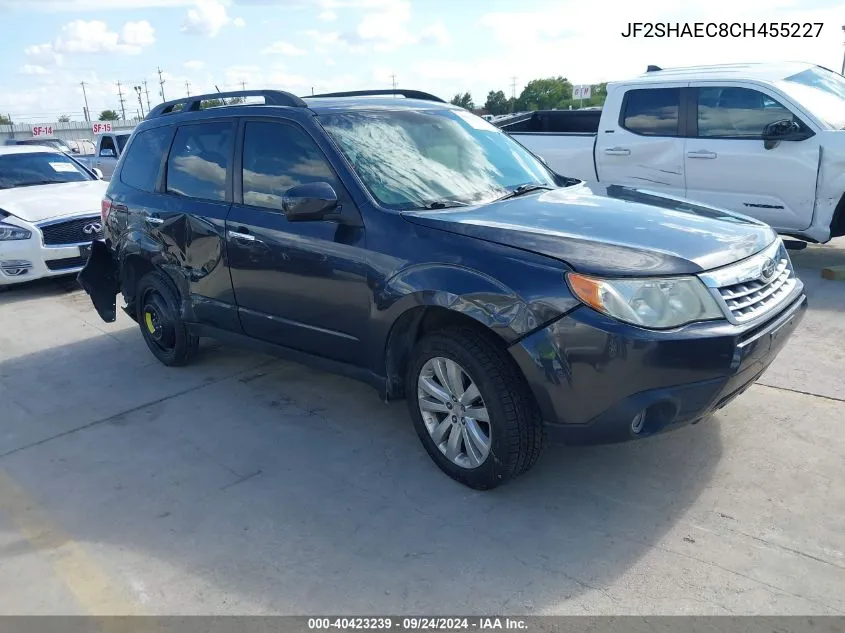 2012 Subaru Forester 2.5X Limited VIN: JF2SHAEC8CH455227 Lot: 40423239