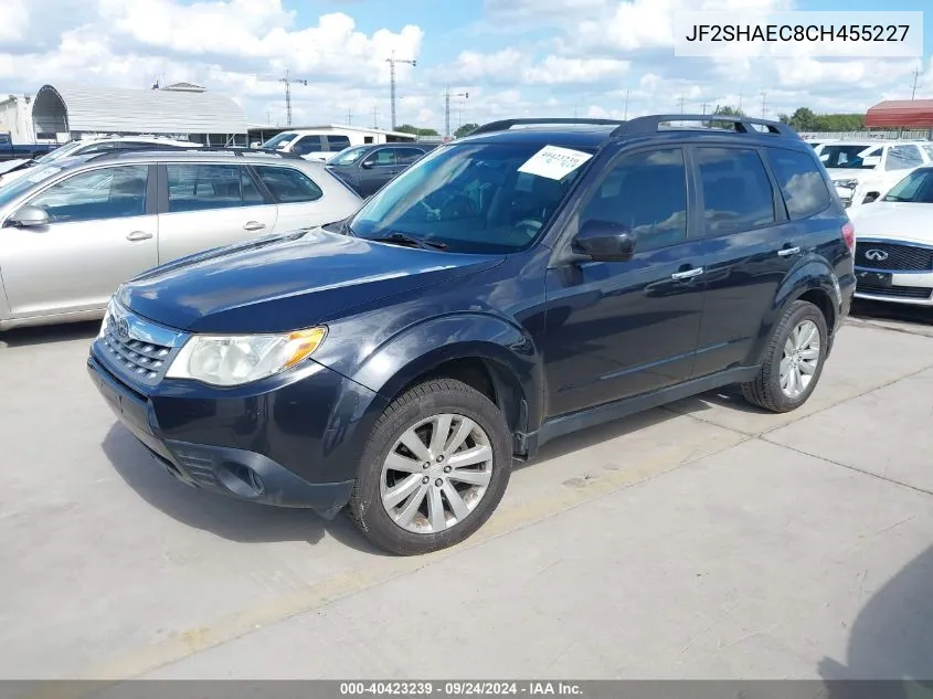 JF2SHAEC8CH455227 2012 Subaru Forester 2.5X Limited