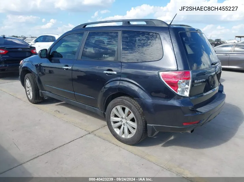 JF2SHAEC8CH455227 2012 Subaru Forester 2.5X Limited