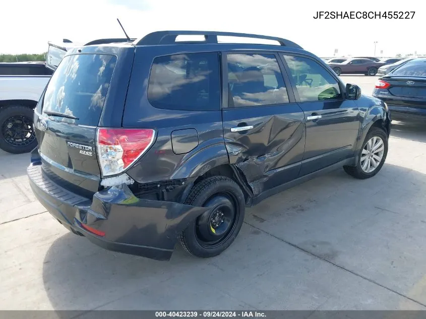 JF2SHAEC8CH455227 2012 Subaru Forester 2.5X Limited