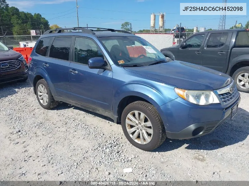 2012 Subaru Forester 2.5X Premium VIN: JF2SHADC6CH452098 Lot: 40428718