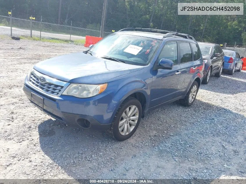 2012 Subaru Forester 2.5X Premium VIN: JF2SHADC6CH452098 Lot: 40428718