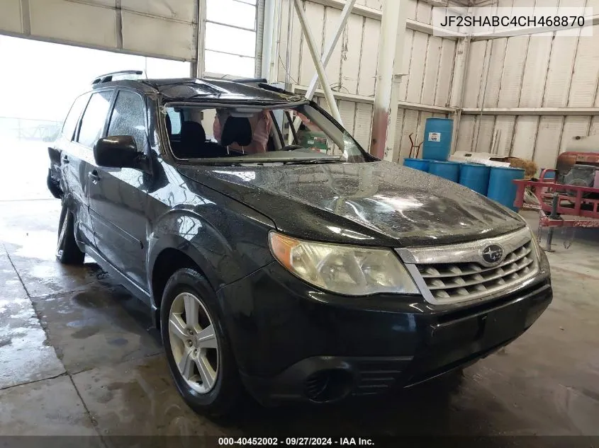 JF2SHABC4CH468870 2012 Subaru Forester 2.5X