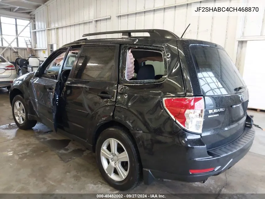 JF2SHABC4CH468870 2012 Subaru Forester 2.5X