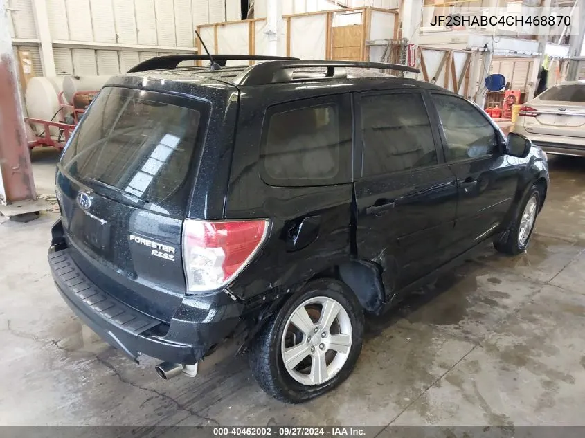 2012 Subaru Forester 2.5X VIN: JF2SHABC4CH468870 Lot: 40452002