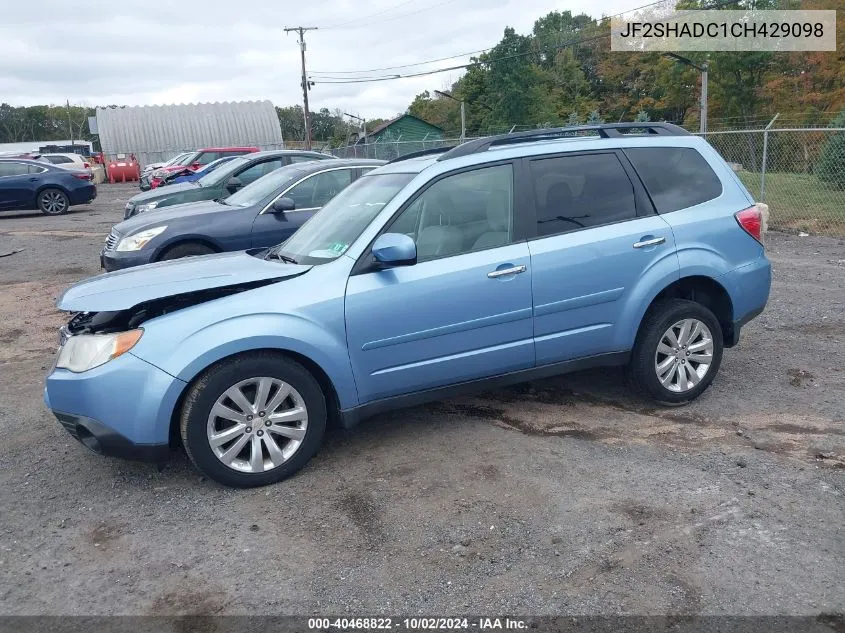 2012 Subaru Forester 2.5X Premium VIN: JF2SHADC1CH429098 Lot: 40468822