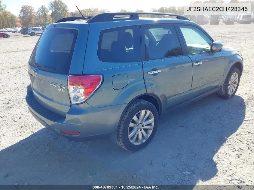 2012 Subaru Forester 2.5X Limited VIN: JF2SHAEC2CH428346 Lot: 40709381