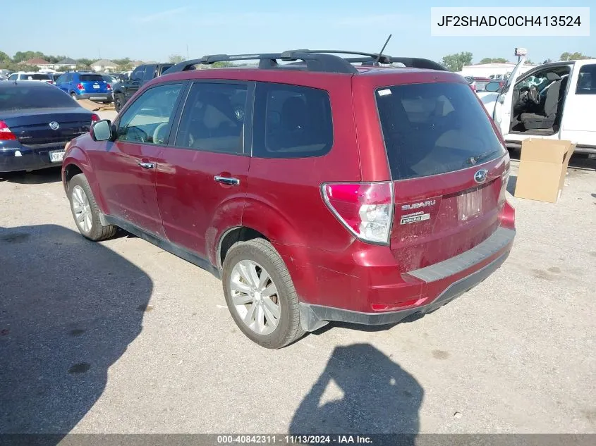 JF2SHADC0CH413524 2012 Subaru Forester 2.5X Premium