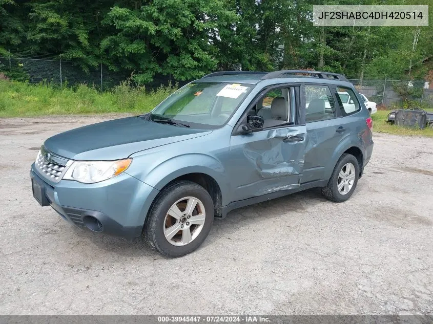 2013 Subaru Forester 2.5X VIN: JF2SHABC4DH420514 Lot: 39945447