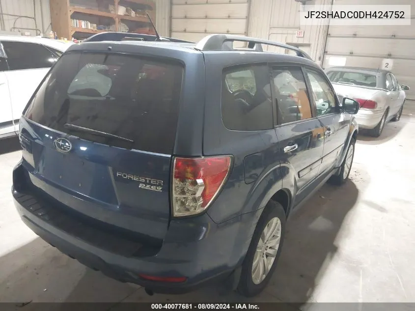 2013 Subaru Forester 2.5X Premium VIN: JF2SHADC0DH424752 Lot: 40077681