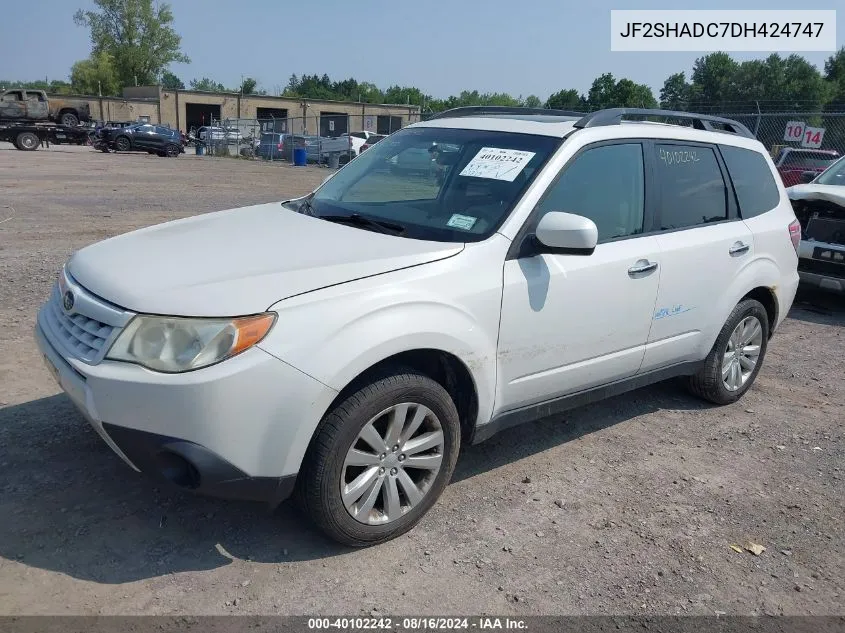 2013 Subaru Forester 2.5X Premium VIN: JF2SHADC7DH424747 Lot: 40102242