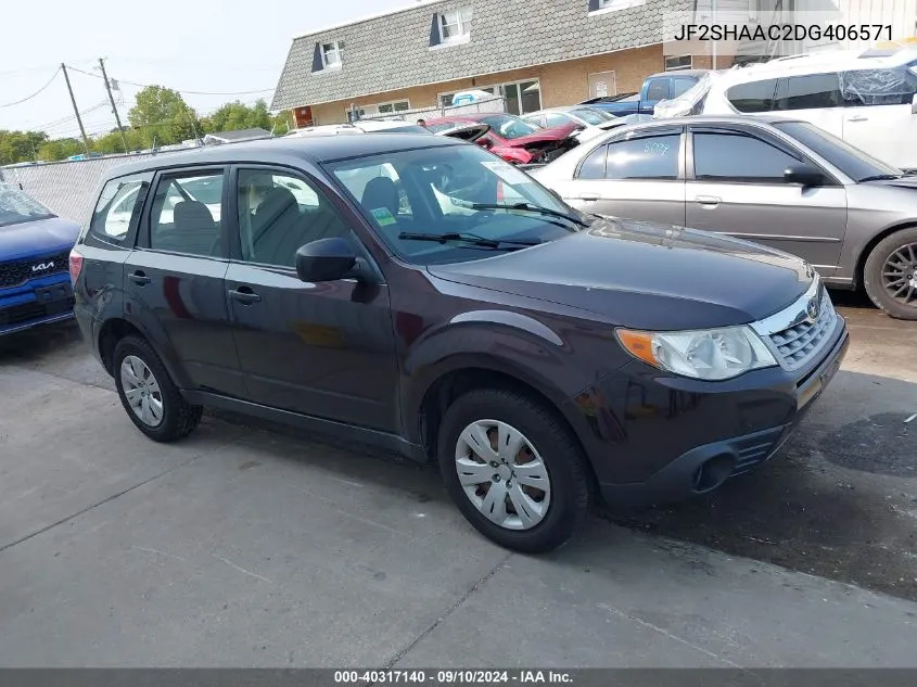 2013 Subaru Forester 2.5X VIN: JF2SHAAC2DG406571 Lot: 40317140