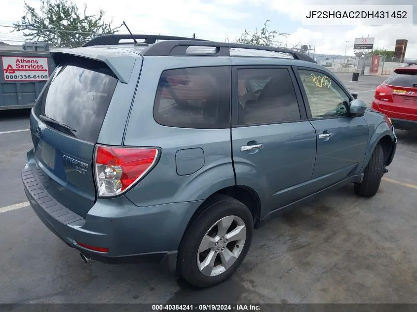 2013 Subaru Forester 2.5Xt Premium VIN: JF2SHGAC2DH431452 Lot: 40384241