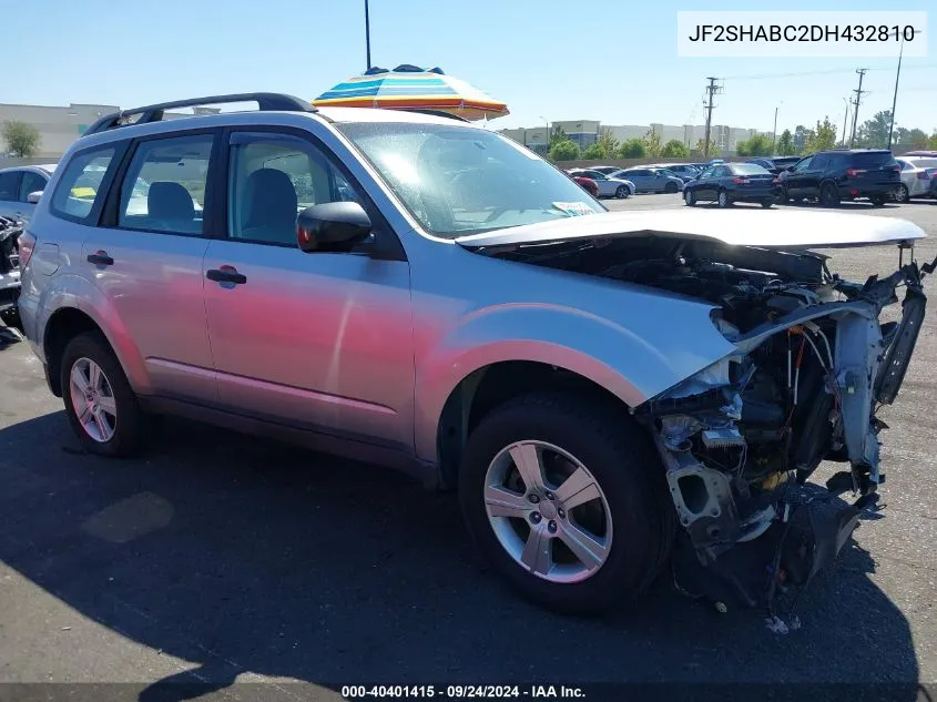 2013 Subaru Forester 2.5X VIN: JF2SHABC2DH432810 Lot: 40401415