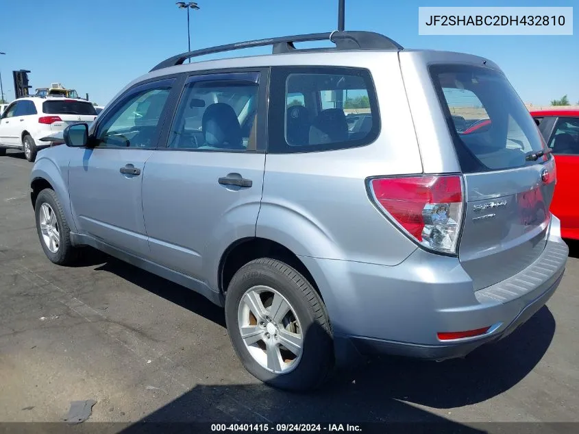 2013 Subaru Forester 2.5X VIN: JF2SHABC2DH432810 Lot: 40401415