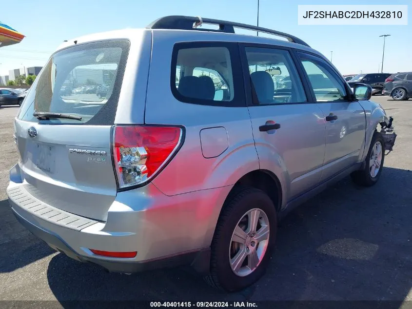 2013 Subaru Forester 2.5X VIN: JF2SHABC2DH432810 Lot: 40401415