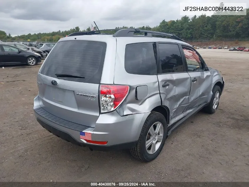 JF2SHABC0DH443322 2013 Subaru Forester 2.5X