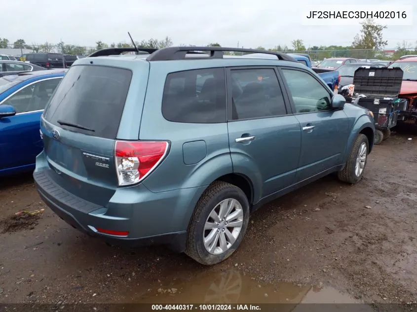 JF2SHAEC3DH402016 2013 Subaru Forester 2.5X Limited