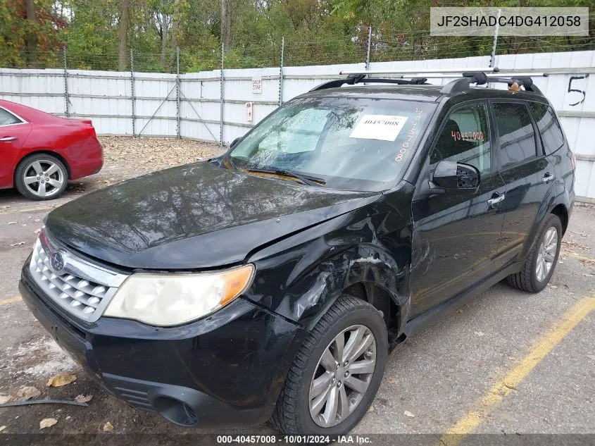 2013 Subaru Forester 2.5X Premium VIN: JF2SHADC4DG412058 Lot: 40457008