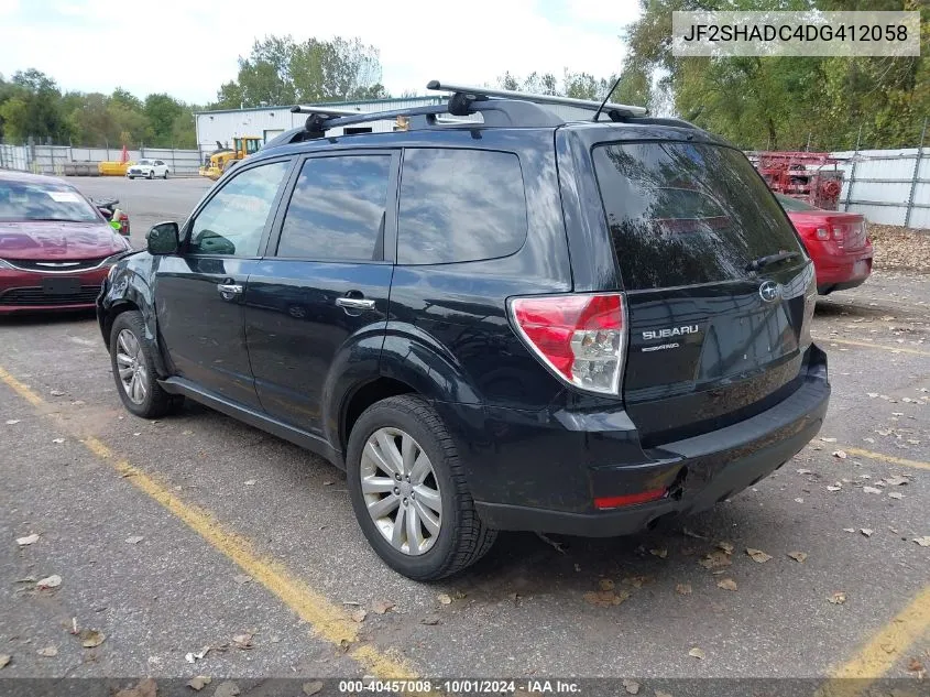 2013 Subaru Forester 2.5X Premium VIN: JF2SHADC4DG412058 Lot: 40457008