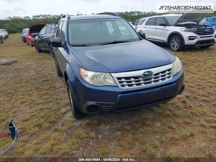 2013 Subaru Forester 2.5X VIN: JF2SHABC8DH402467 Lot: 40515664