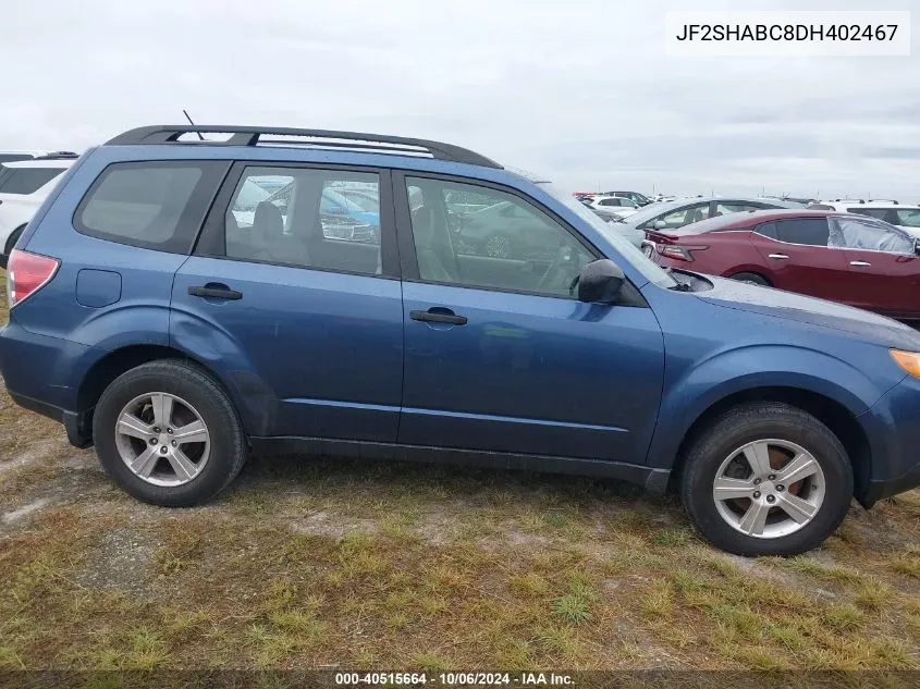 JF2SHABC8DH402467 2013 Subaru Forester 2.5X