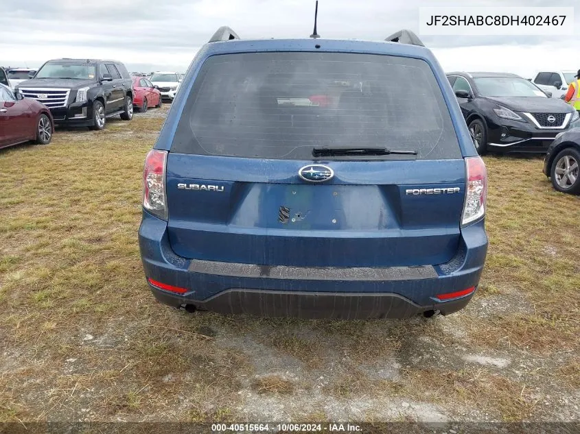 JF2SHABC8DH402467 2013 Subaru Forester 2.5X