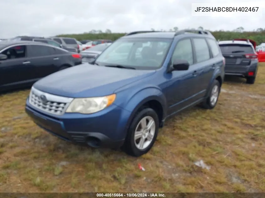 2013 Subaru Forester 2.5X VIN: JF2SHABC8DH402467 Lot: 40515664