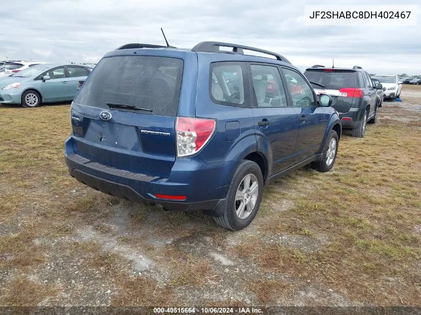 JF2SHABC8DH402467 2013 Subaru Forester 2.5X