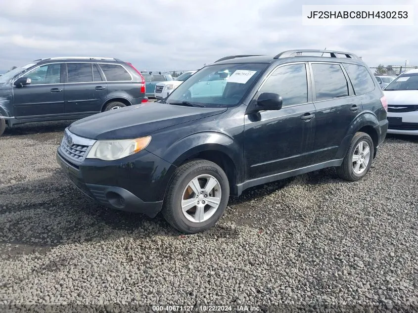 2013 Subaru Forester 2.5X VIN: JF2SHABC8DH430253 Lot: 40671127