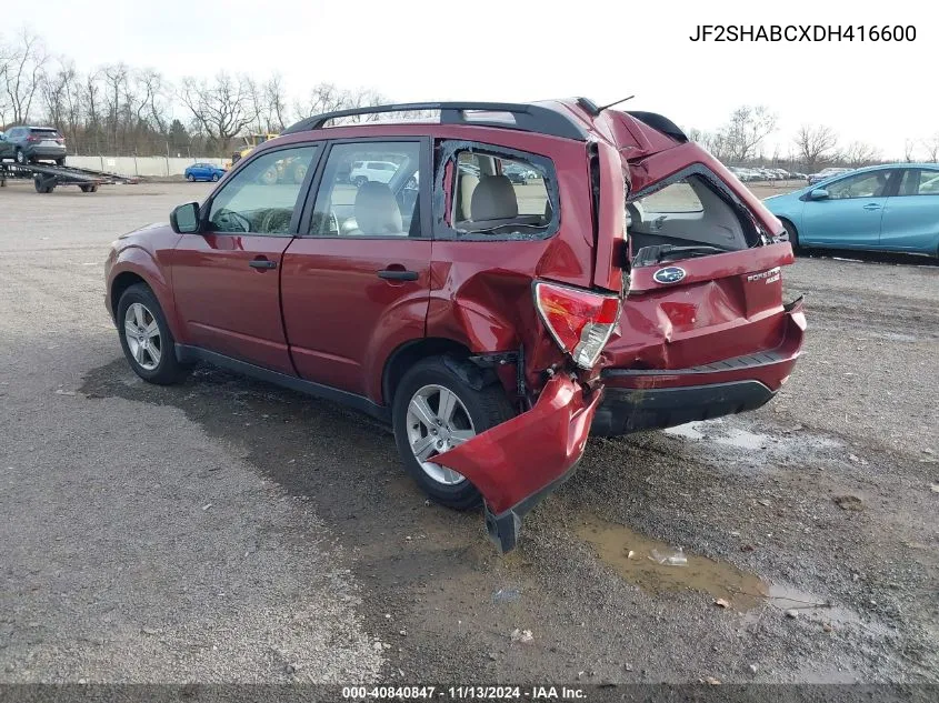 2013 Subaru Forester 2.5X VIN: JF2SHABCXDH416600 Lot: 40840847