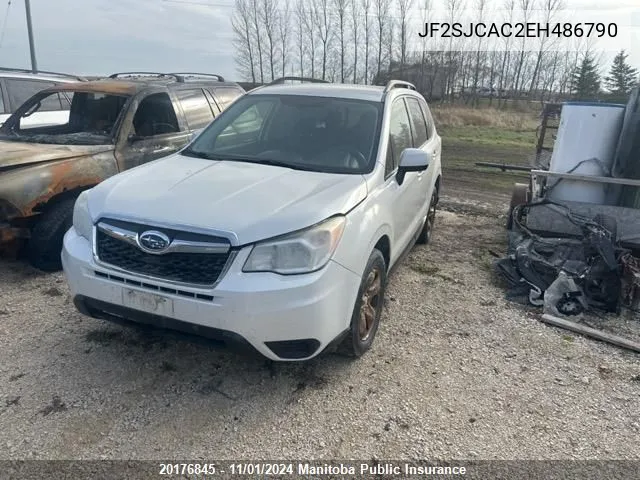 2014 Subaru Forester 2.5I VIN: JF2SJCAC2EH486790 Lot: 20176845